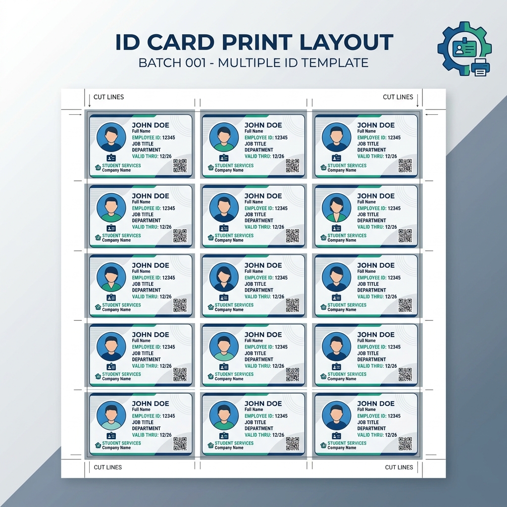Multiple ID Cards Print